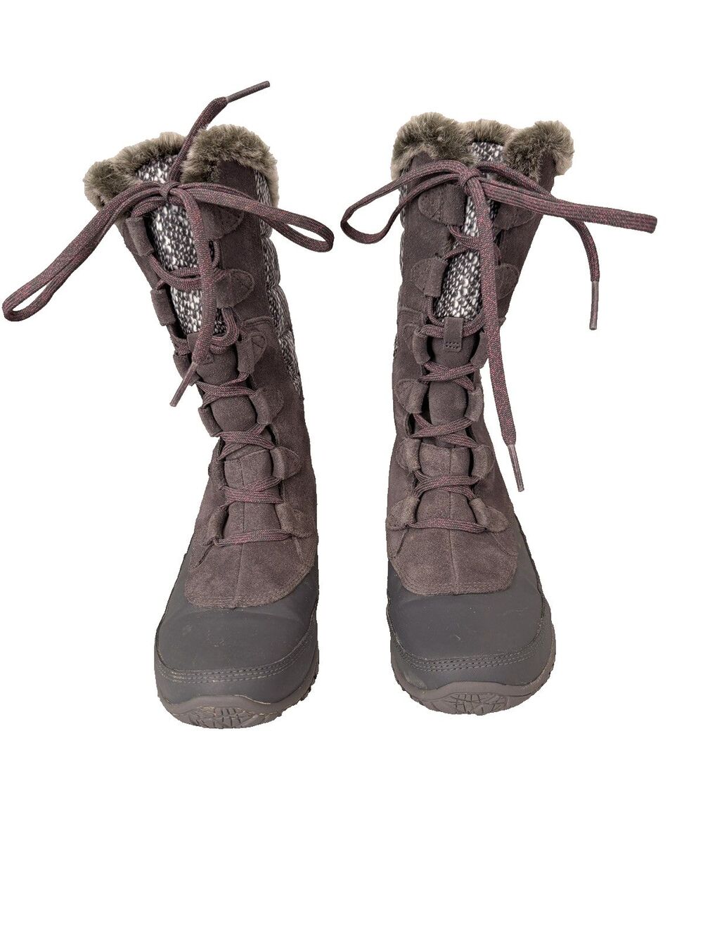 The North Face Women’s 7 Waterproof Winter Boots Primaloft 200g Faux Fur Gray